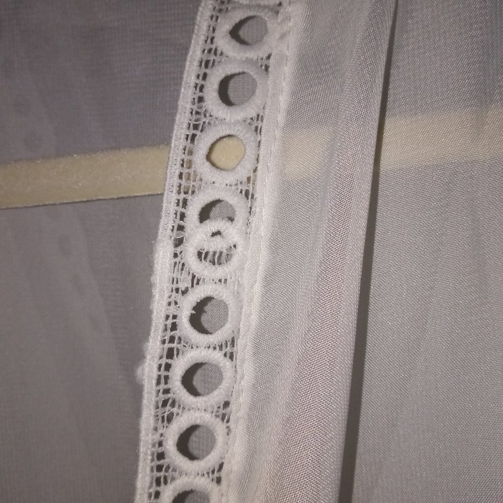 RESTOCKED!! Long White Semi-Sheer Cover Up - Picture 8 of 16